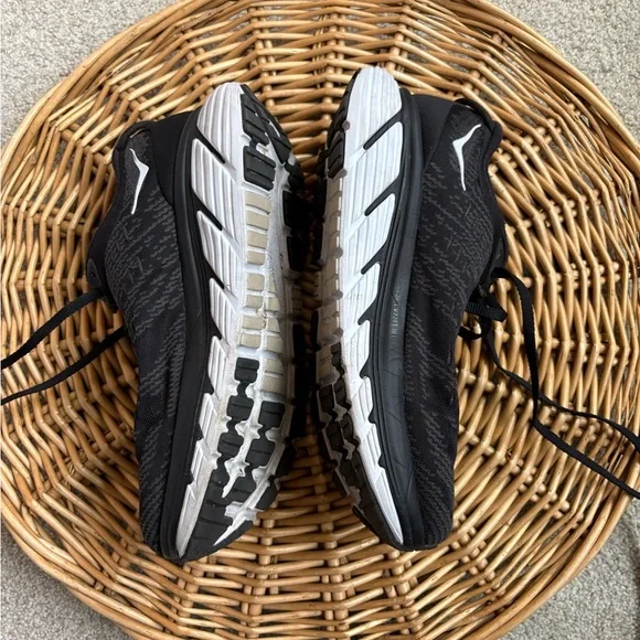 Hoka Men's Black White Gaviota 4 Stability Everyday Running Sneakers Size 8.5 - Picture 4 of 10